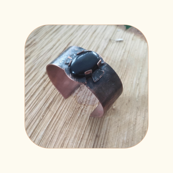 Bransoletka 30mm z obsydianem