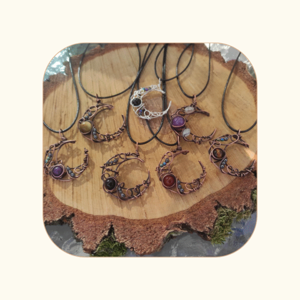 Wisior Luna Wire Wrapping - obrazek 2