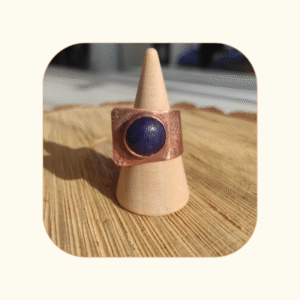 Pierścionek geometryczny Lapis Lazuli