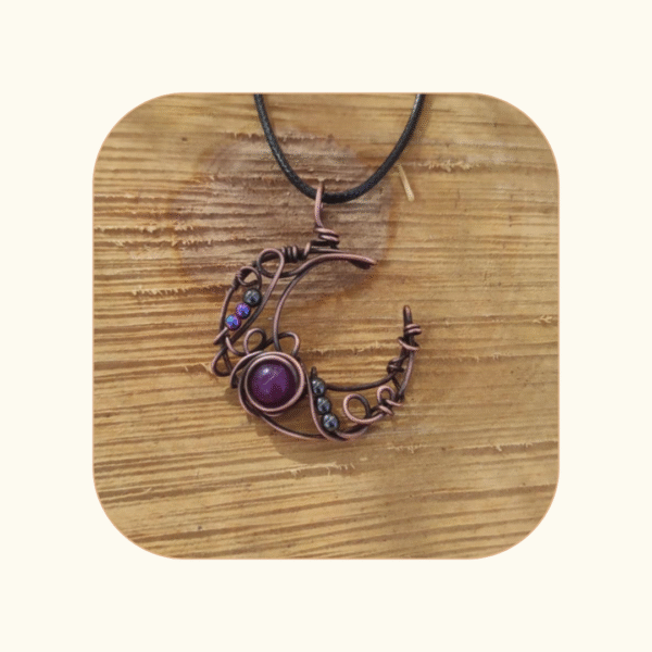 Wisior Luna Wire Wrapping - obrazek 7