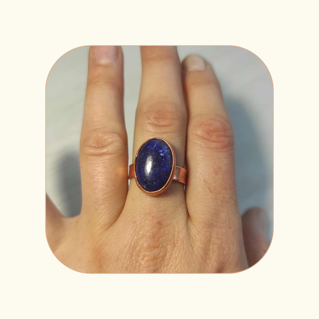 Pierścionek klasyczny Lapis Lazuli - obrazek 2