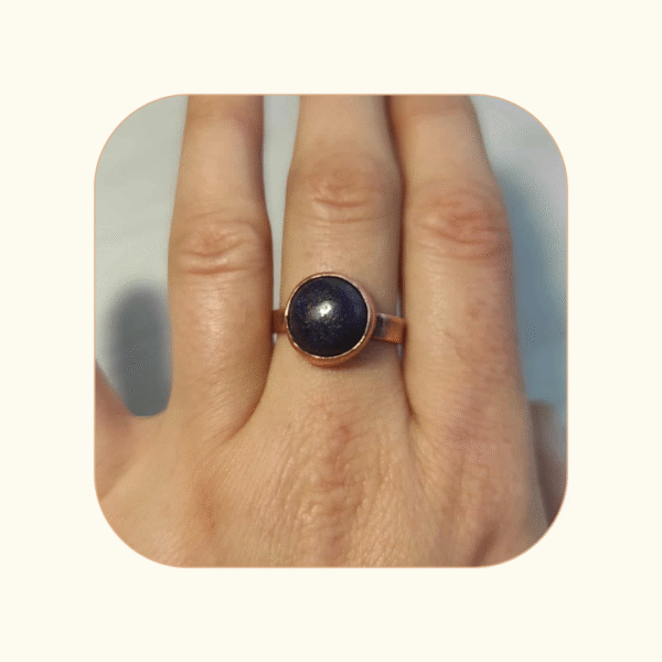 Pierścionek okrągły Lapis Lazuli - obrazek 2