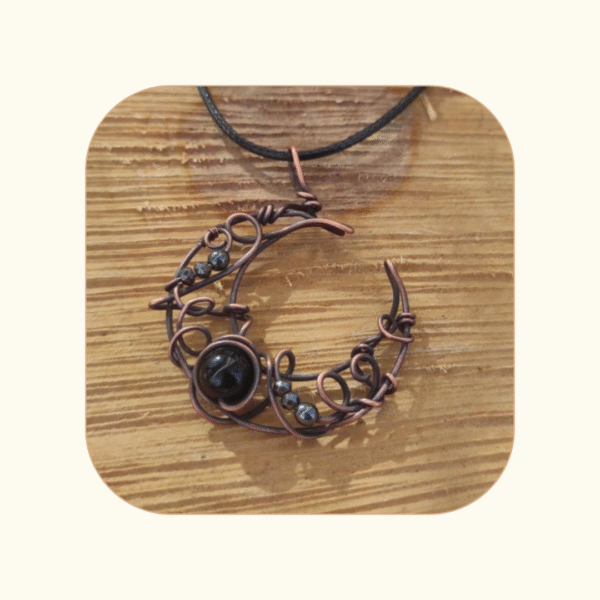 Wisior Luna Wire Wrapping - obrazek 8