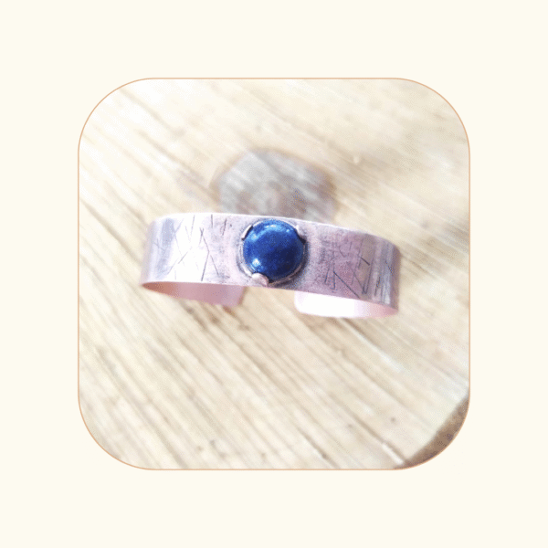 Bransoletka 15mm z lapisem lazuli - obrazek 2