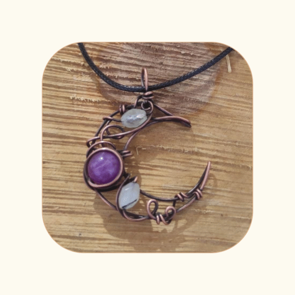 Wisior Luna Wire Wrapping - obrazek 5
