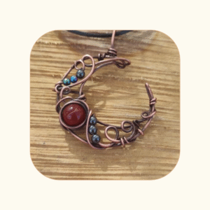 Wisior Luna Wire Wrapping