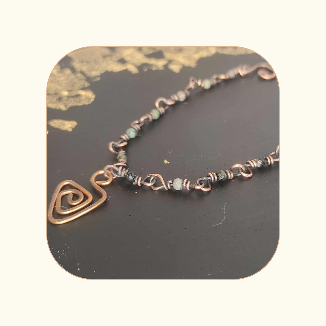 Bransoletka SPIRALA ŻYCIA Szmaragd