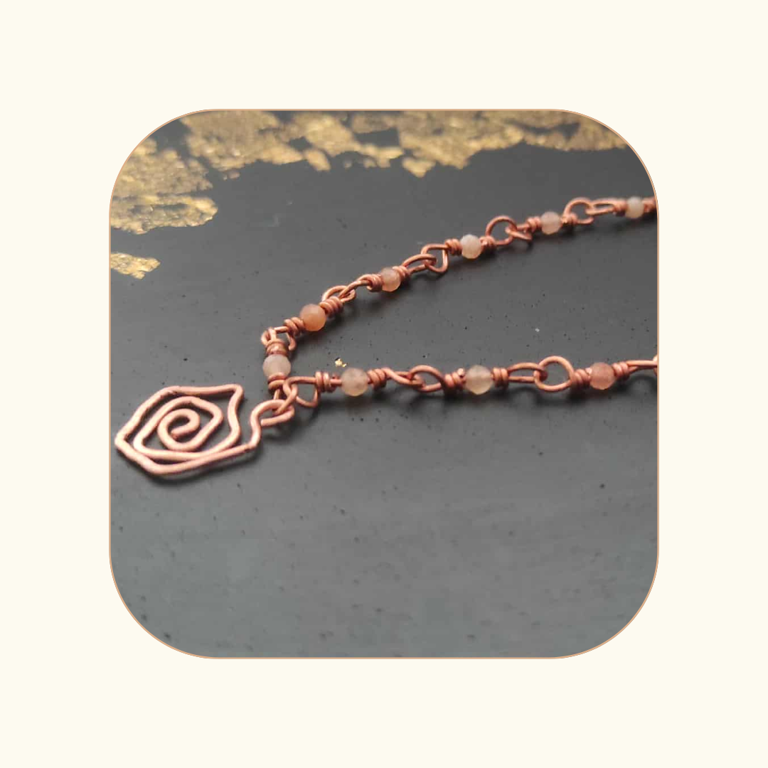 Bransoletka SPIRALA ŻYCIA Kamień słoneczny