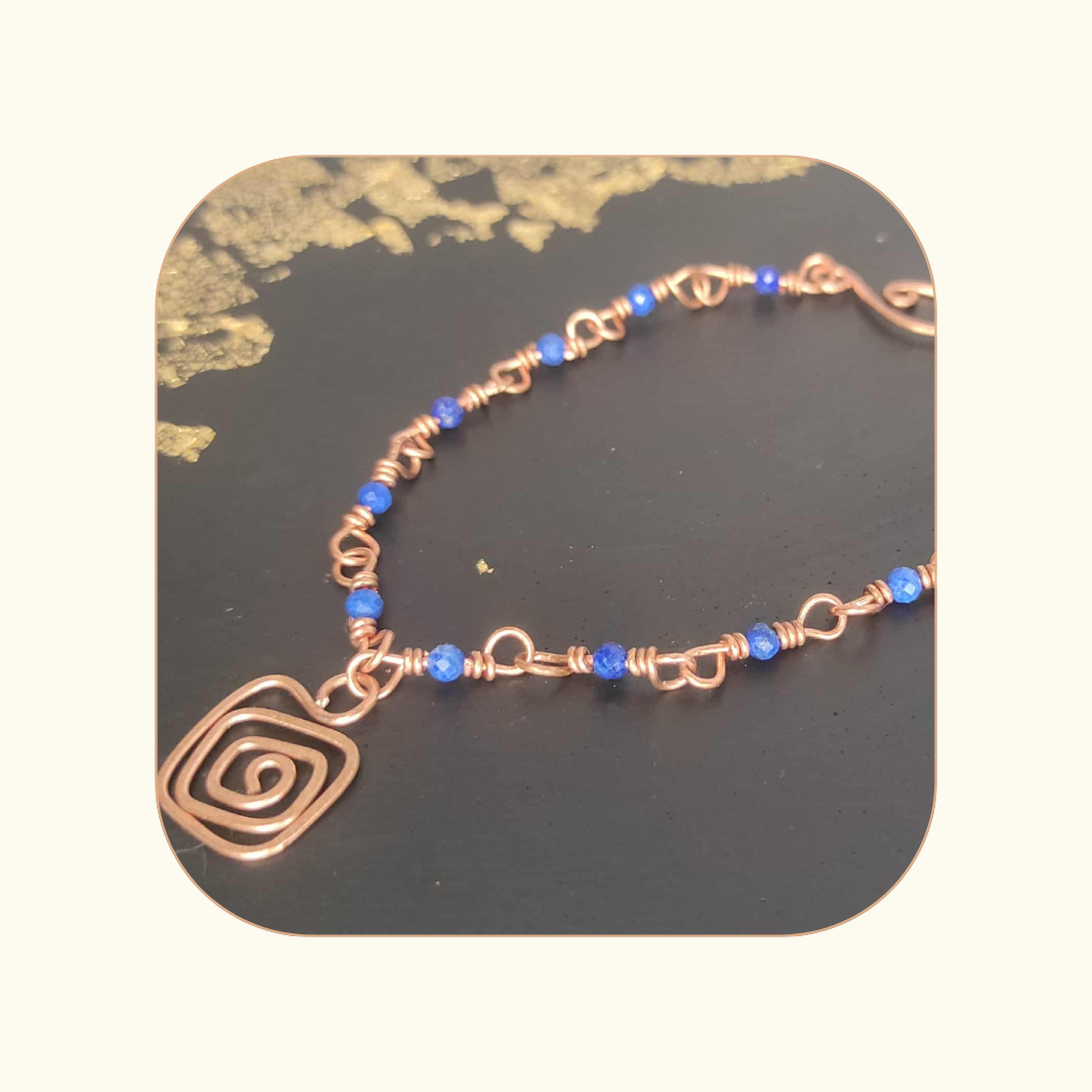 Bransoletka SPIRALA ŻYCIA Lapis Lazuli