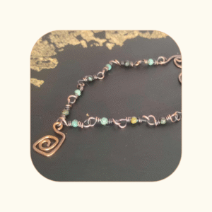 Bransoletka SPIRALA ŻYCIA Turkus afrykański