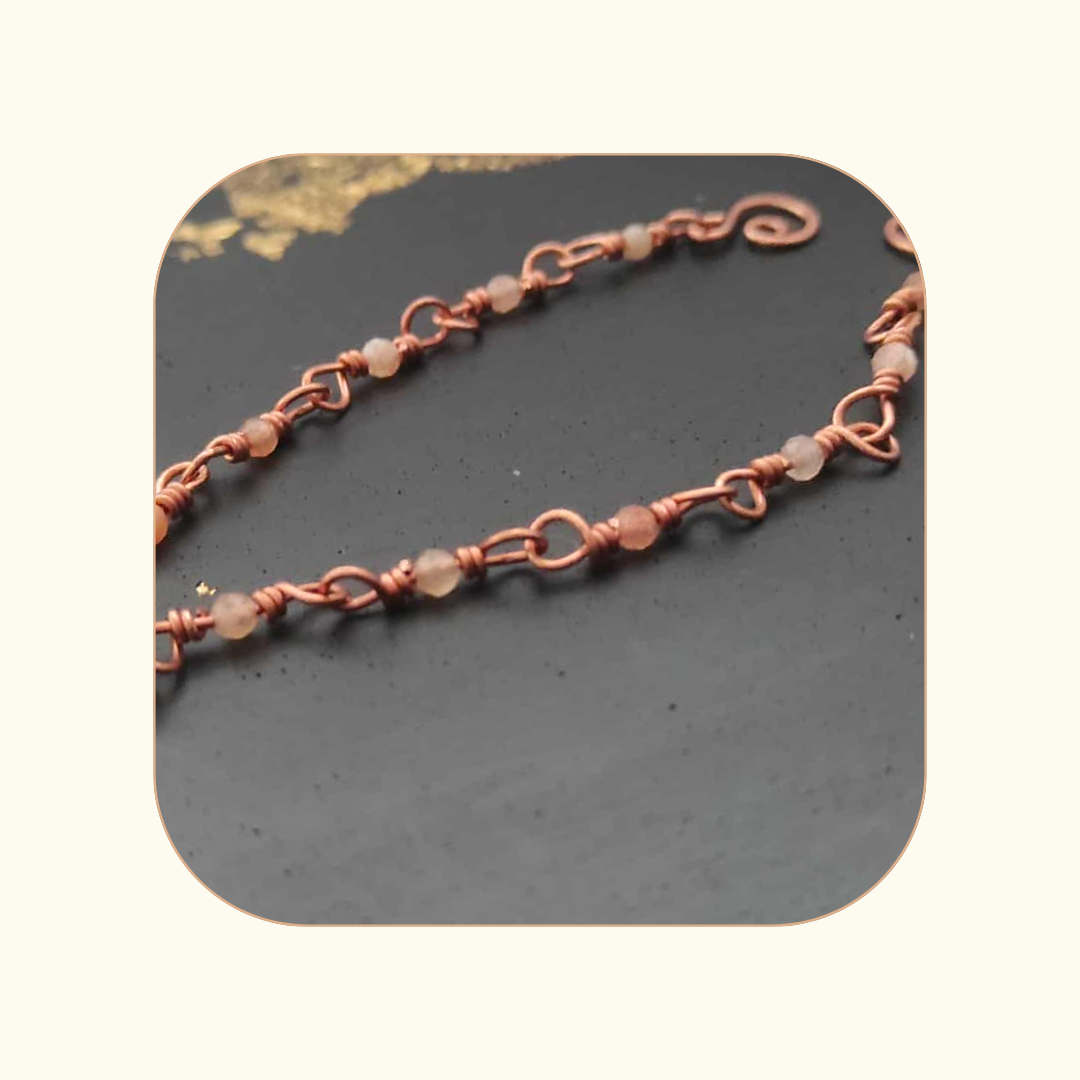 Bransoletka SPIRALA ŻYCIA Kamień słoneczny - obrazek 2