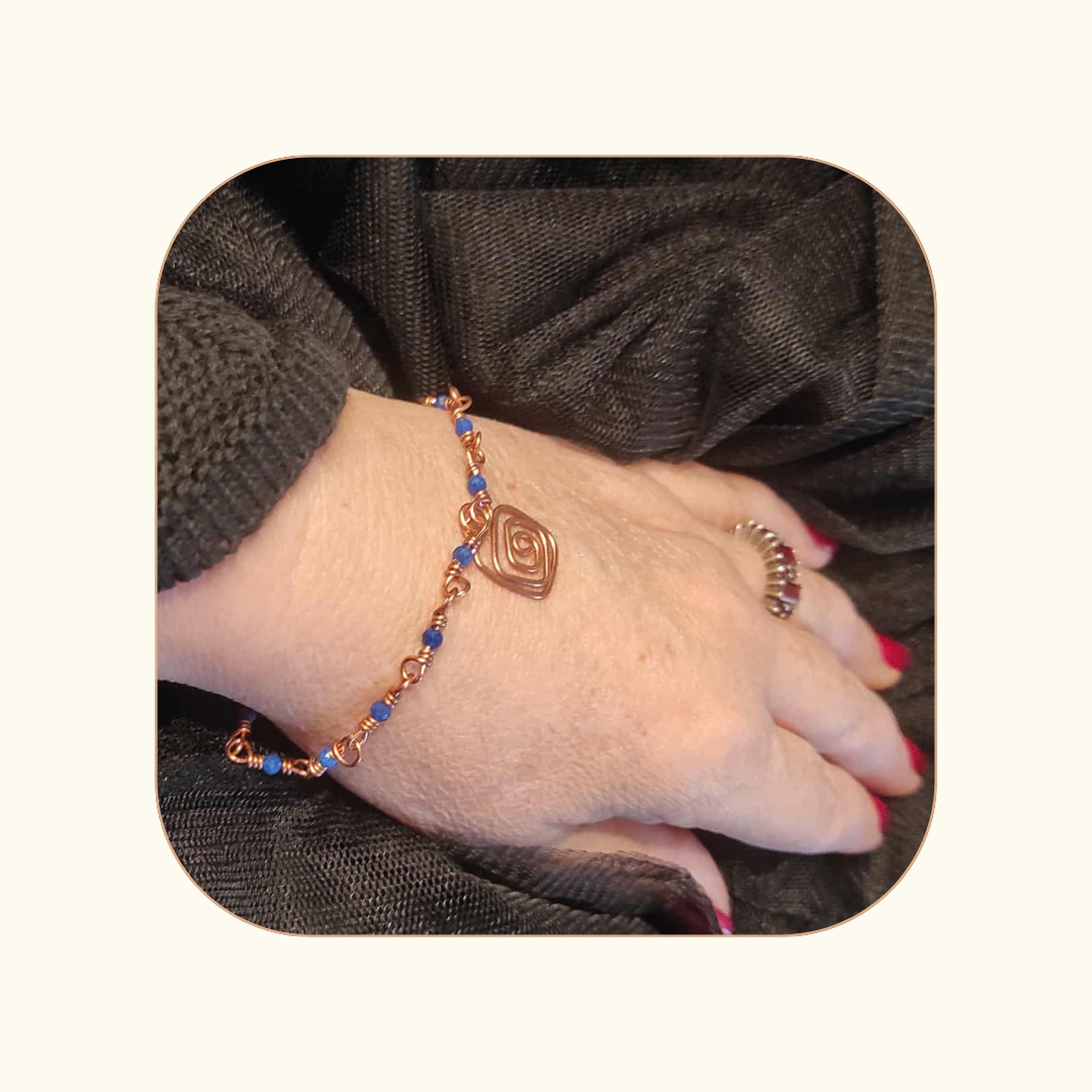 Bransoletka SPIRALA ŻYCIA Lapis Lazuli - obrazek 4