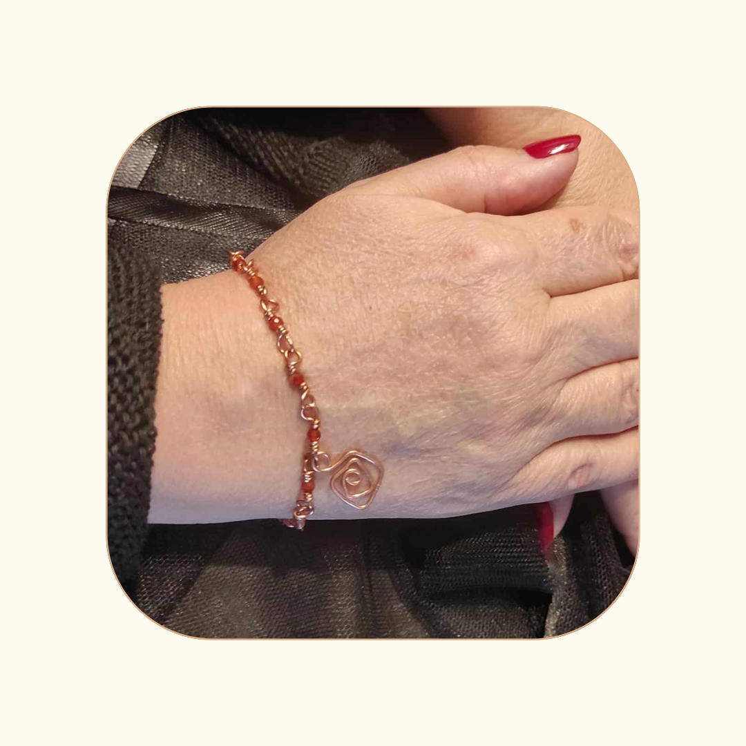 Bransoletka SPIRALA ŻYCIA Karneol - obrazek 2