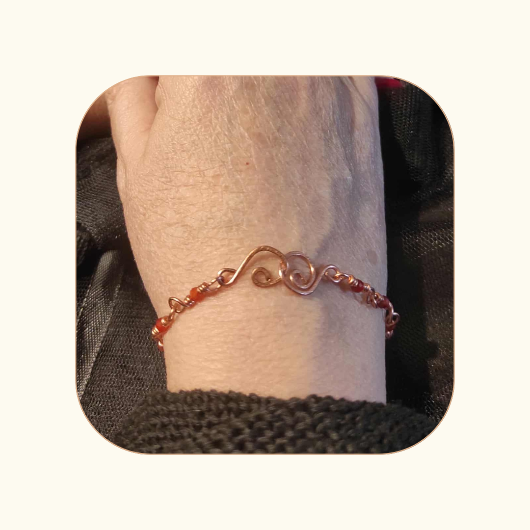 Bransoletka SPIRALA ŻYCIA Karneol - obrazek 3