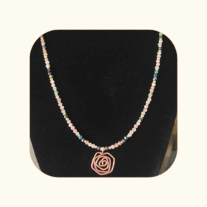 Naszyjnik Światło Spirali-kamień słoneczny, chryzokola