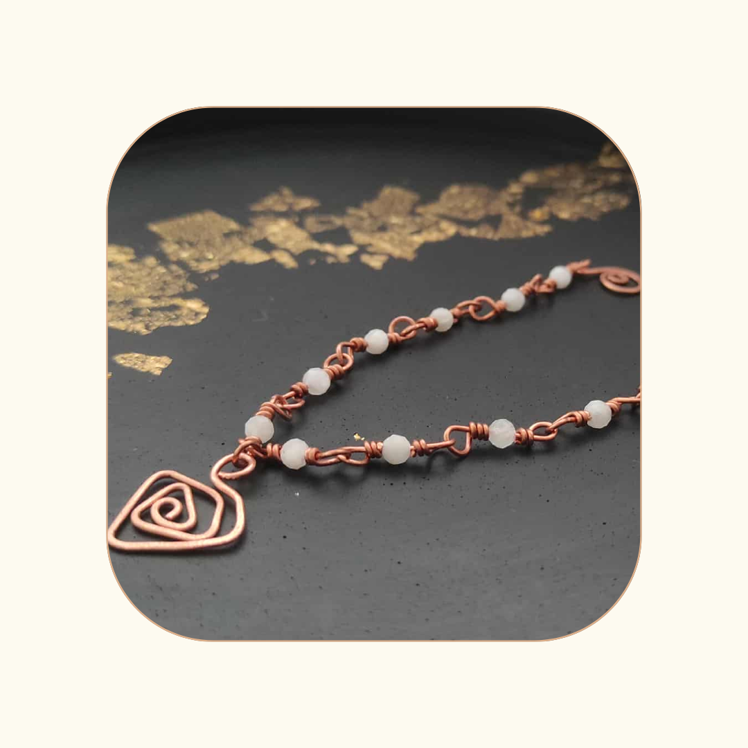 Bransoletka SPIRALA ŻYCIA Kamień księżycowy