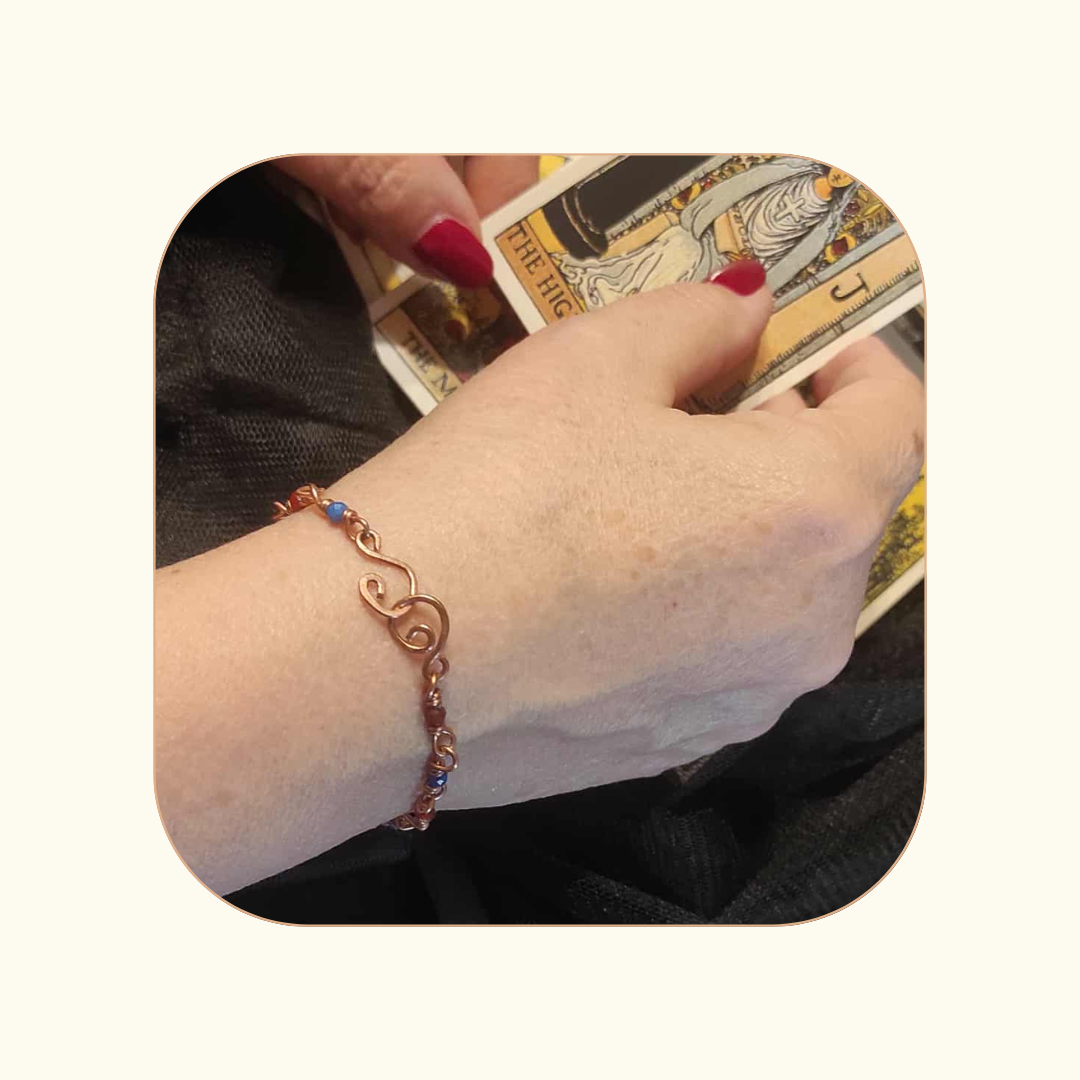 Bransoletka SPIRALA ŻYCIA Lapis Lazuli z Karneolem - obrazek 3