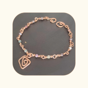 Bransoletka SPIRALA ŻYCIA Szafir z Rubinem