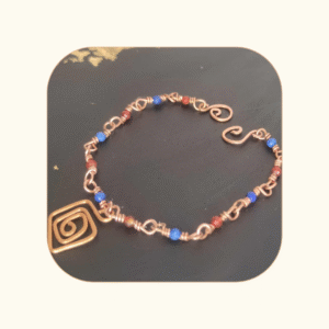 Bransoletka SPIRALA ŻYCIA Lapis Lazuli z Karneolem