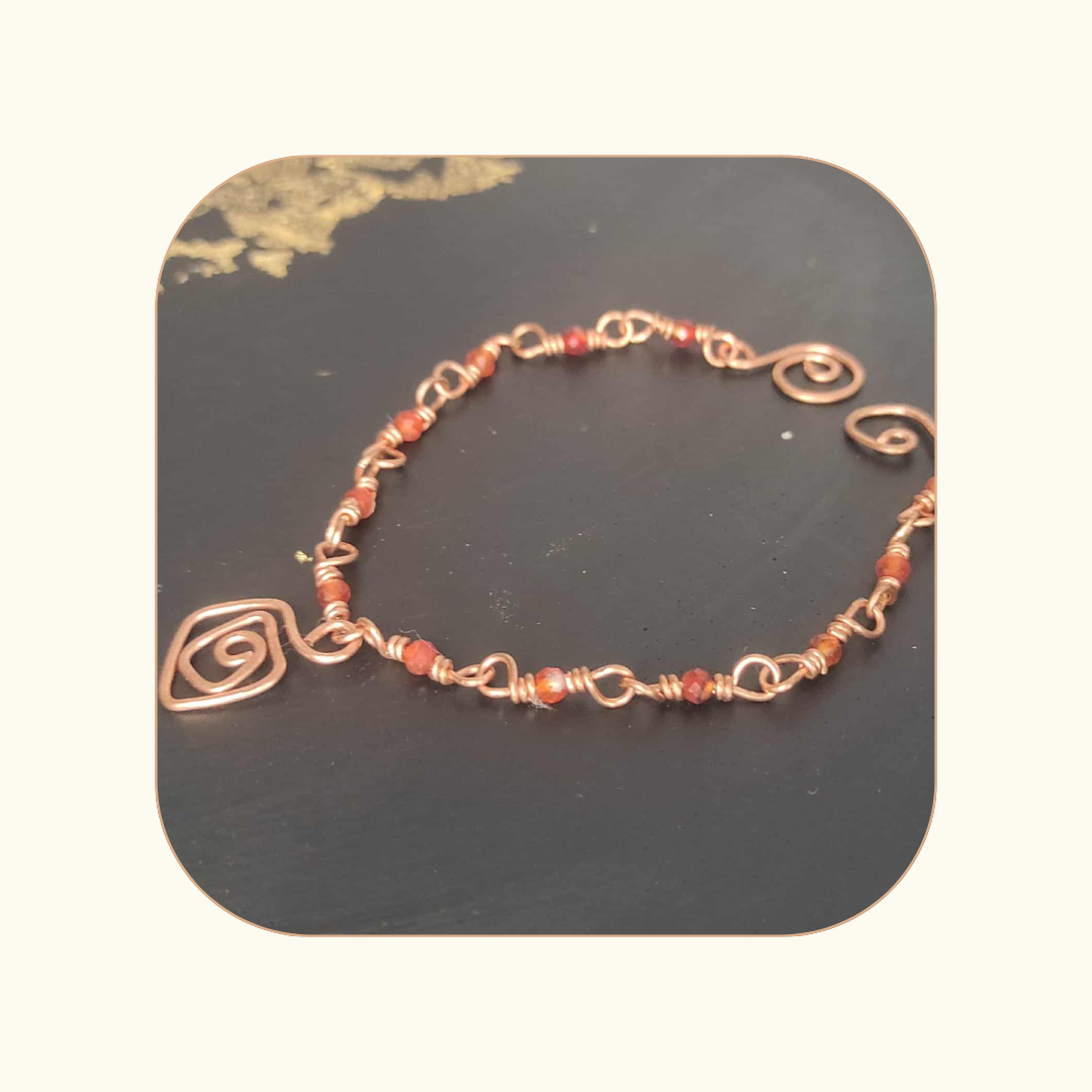 Bransoletka SPIRALA ŻYCIA Karneol