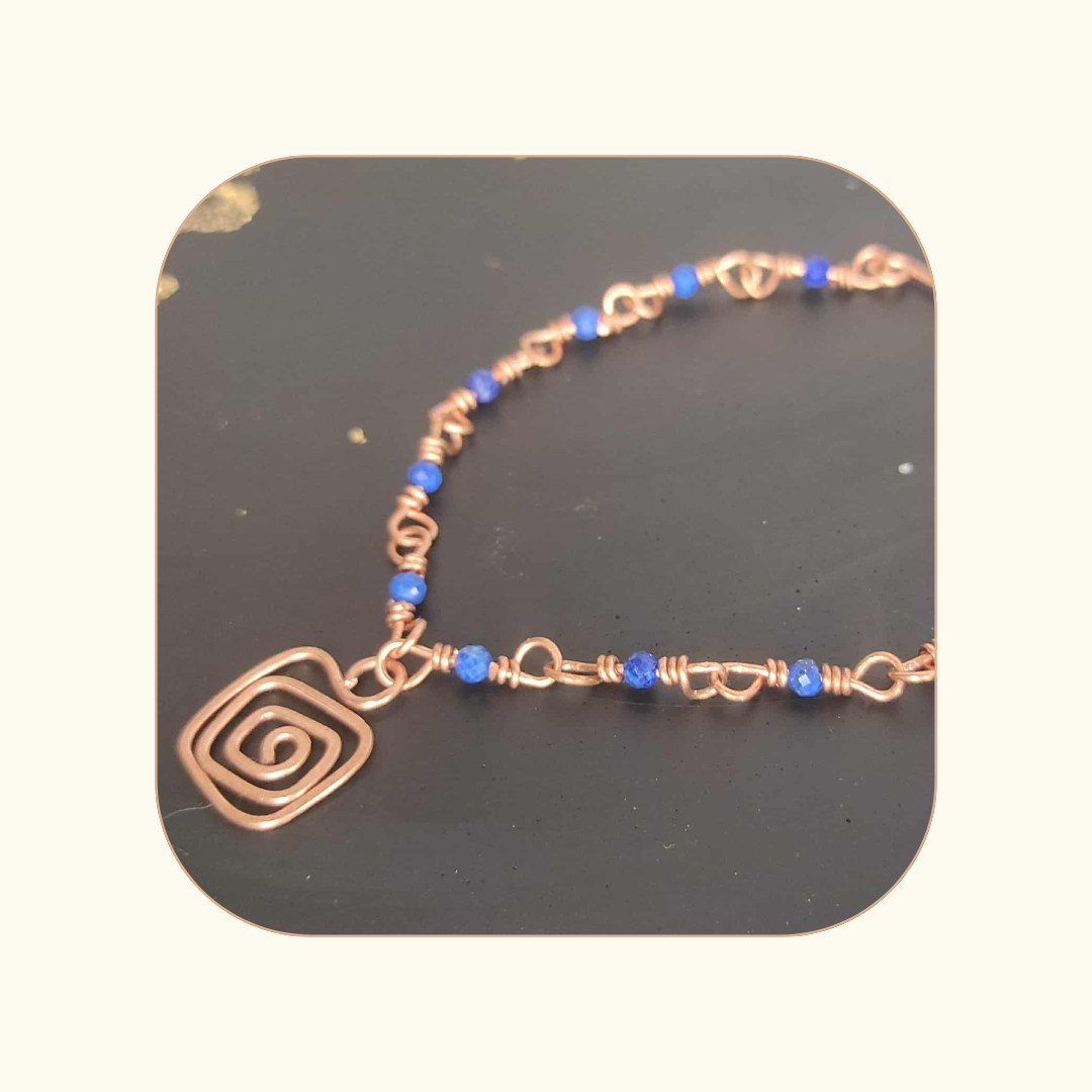 Bransoletka SPIRALA ŻYCIA Lapis Lazuli - obrazek 3