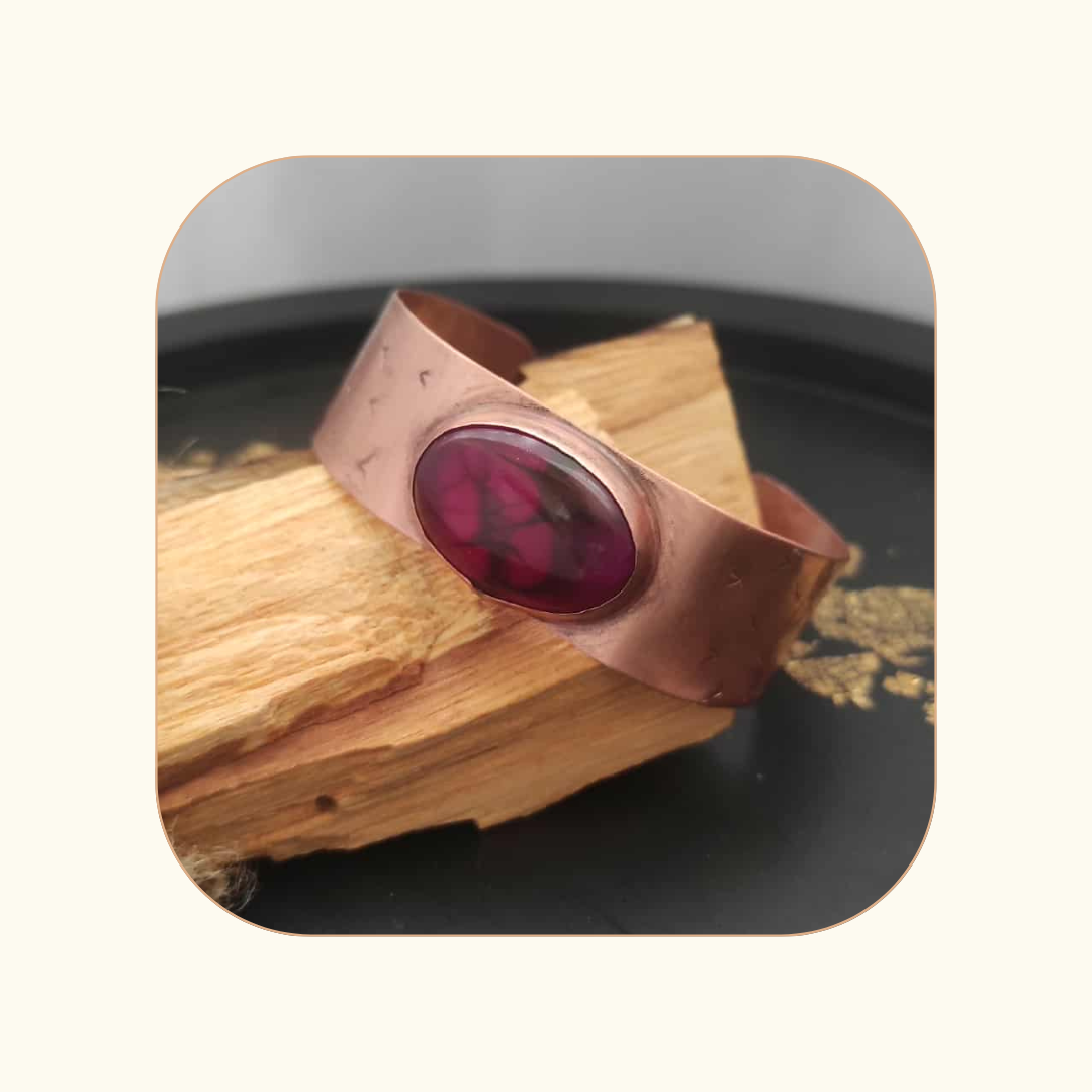 Bransoletka 20mm agat różowy