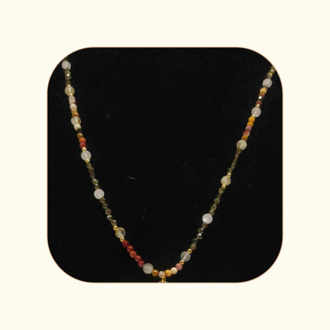 Moc natury - mokait, obsydian, kryształ górski, cytryn - obrazek 4