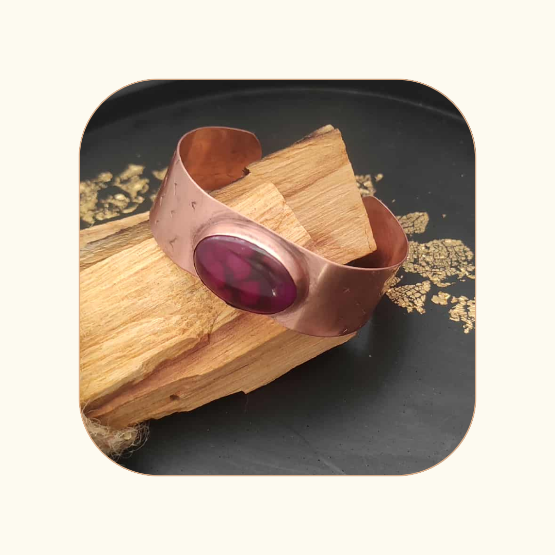 Bransoletka 20mm agat różowy - obrazek 2