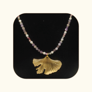 Naszyjnik klejnot nocy - ametyst, szafir z rubinem, kamień księżycowy