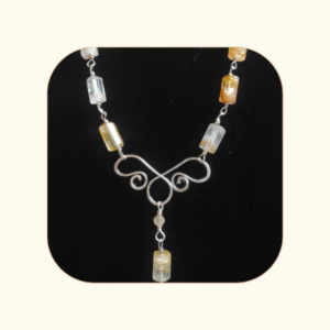 Naszyjnik królewski cytryn słupek