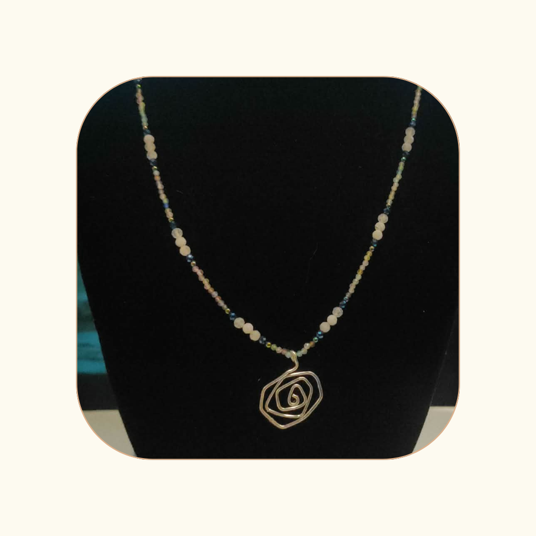 Spirala życia - obsydian, cytryn, ametyst - obrazek 2