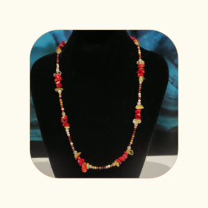 Naszyjnik obfitości z Koralem i Cytrynem