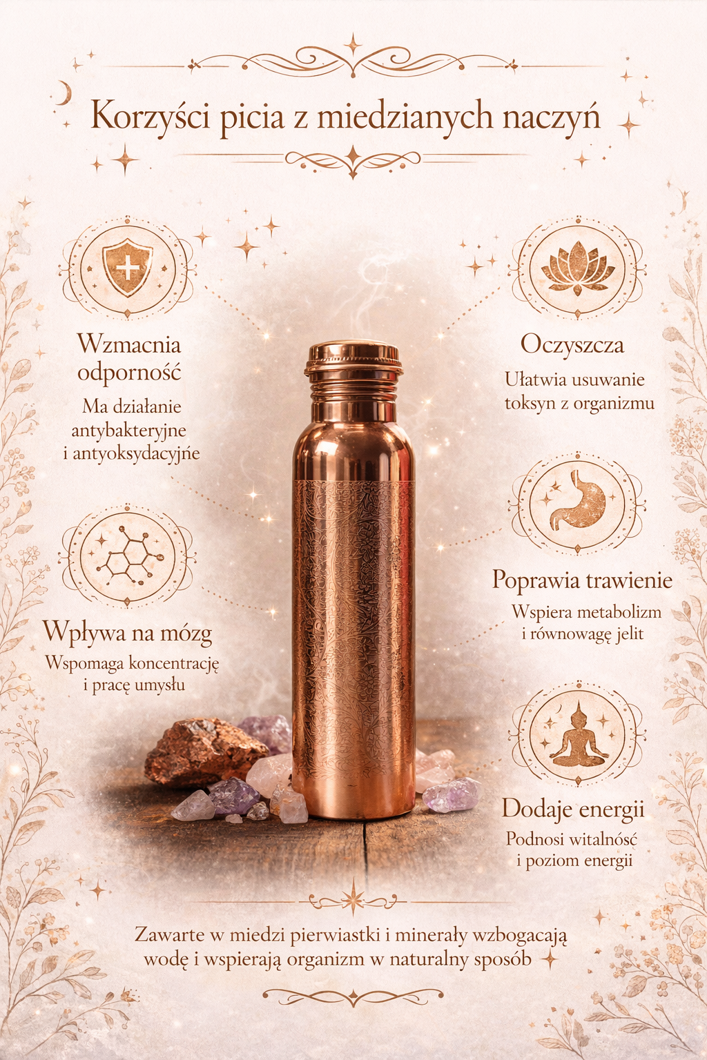 Butelka miedziana 750ml - obrazek 4