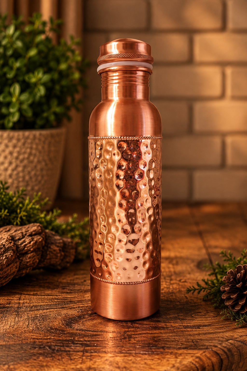 Butelka miedziana młotkowana 950ml