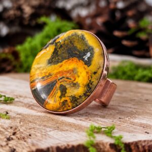 Pierścionek jaspis trzmieli fi 33mm